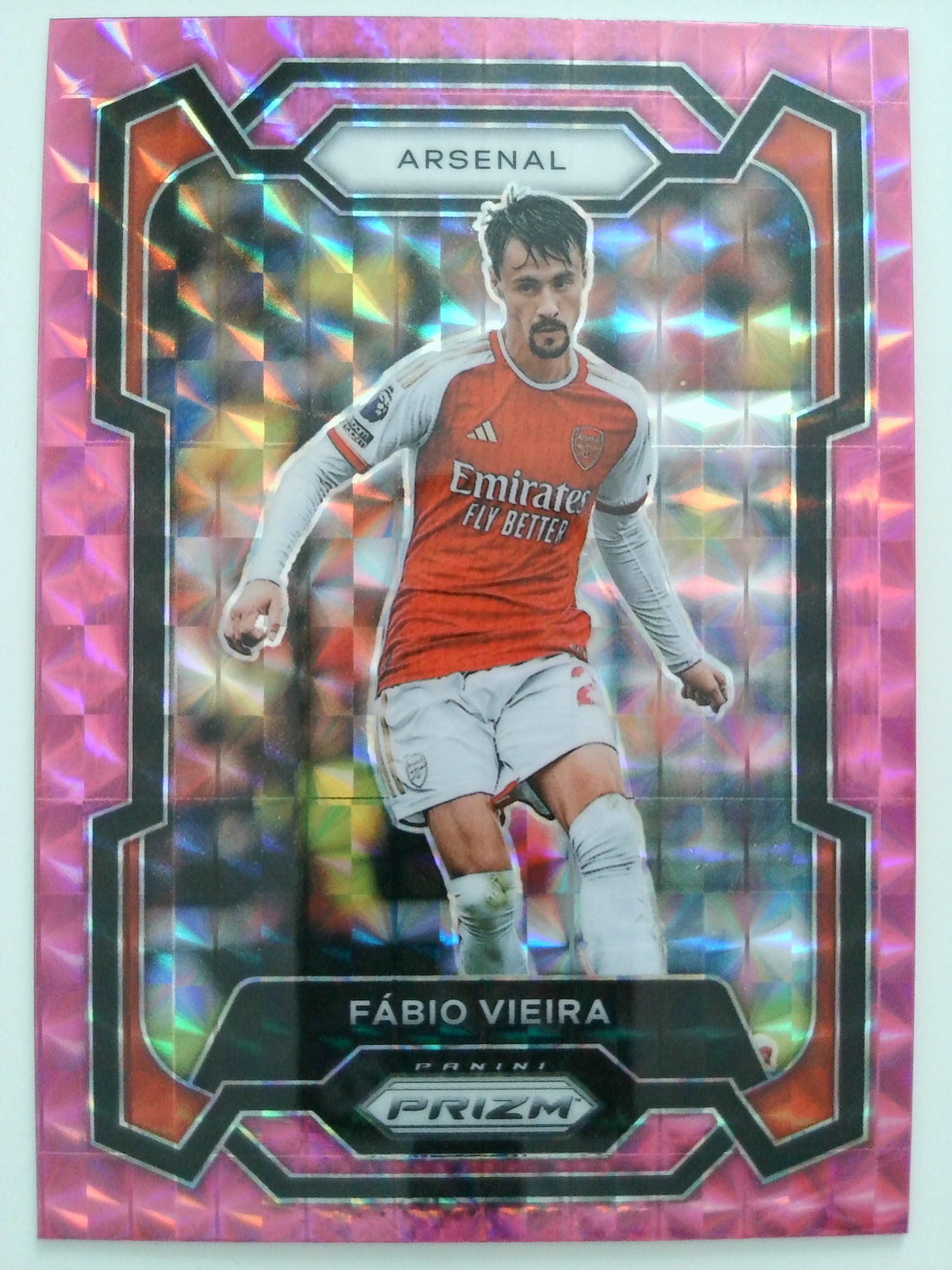 2023-24 Panini Prizm Premier League Soccer Pink Mosaic Fabio Vieira #34