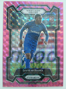 2023-24 Panini Prizm Premier League Soccer Pink Mosaic Divin Mubama #225 Rookie