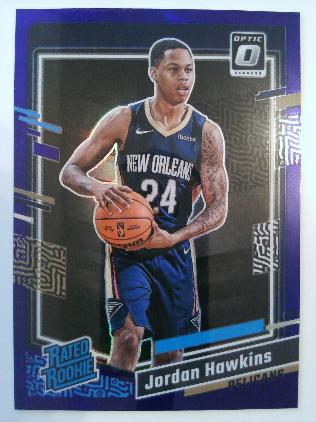 2023-24 Donruss Optic Basketball Purple Jordan Hawkins #238 Rookie