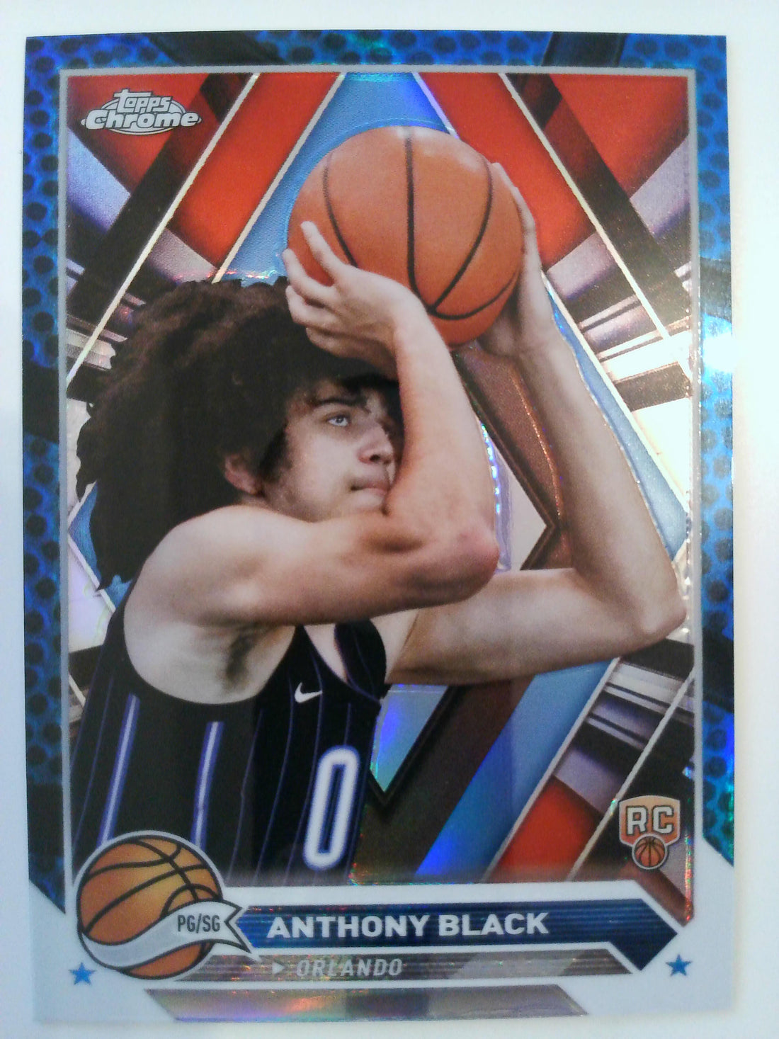 2023-24 Topps Chrome Blue Basketball Refractors Anthony Black #186 Rookie