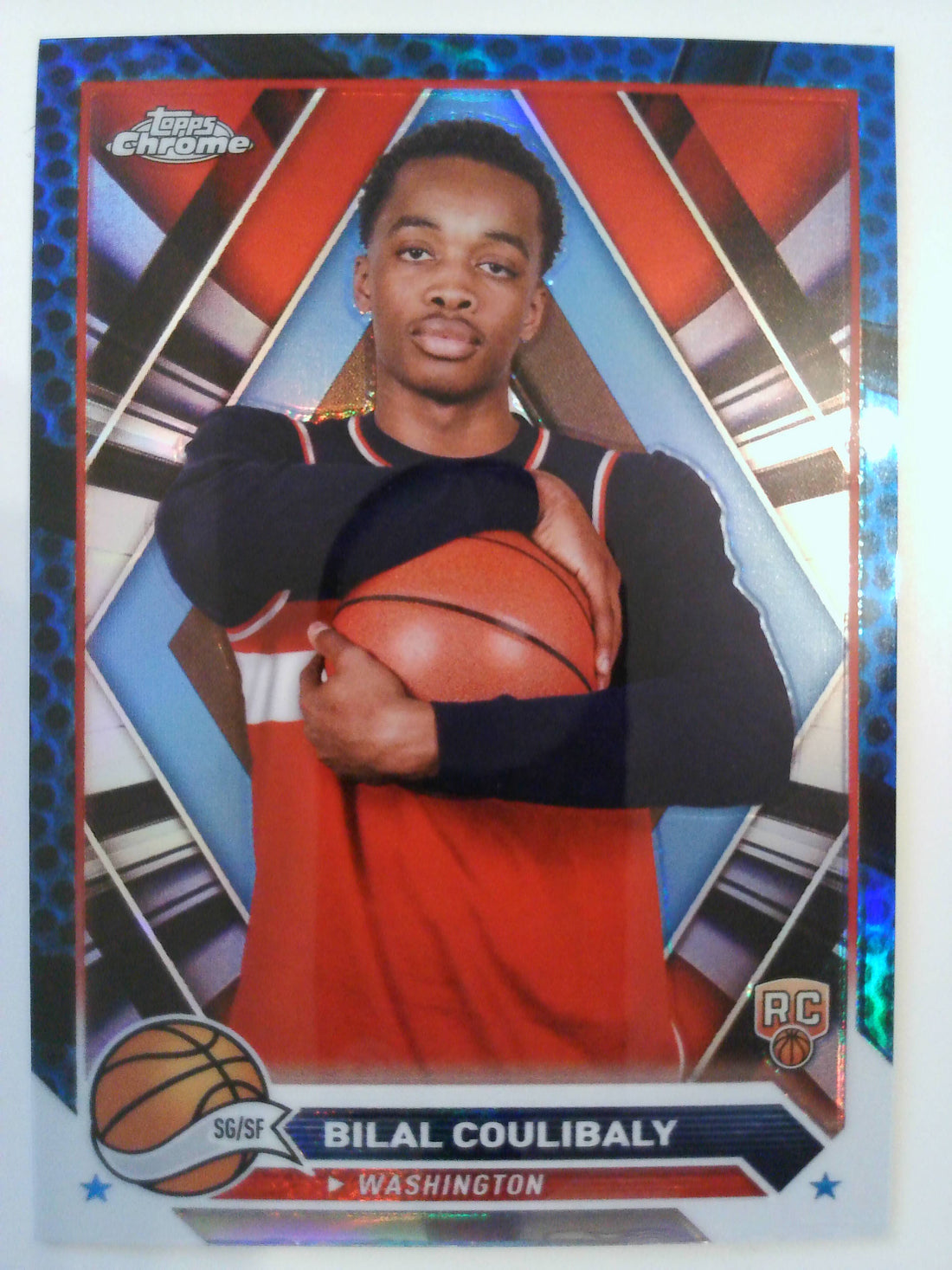 2023-24 Topps Chrome Blue Basketball Refractors Bilal Coulibaly #171 Rookie