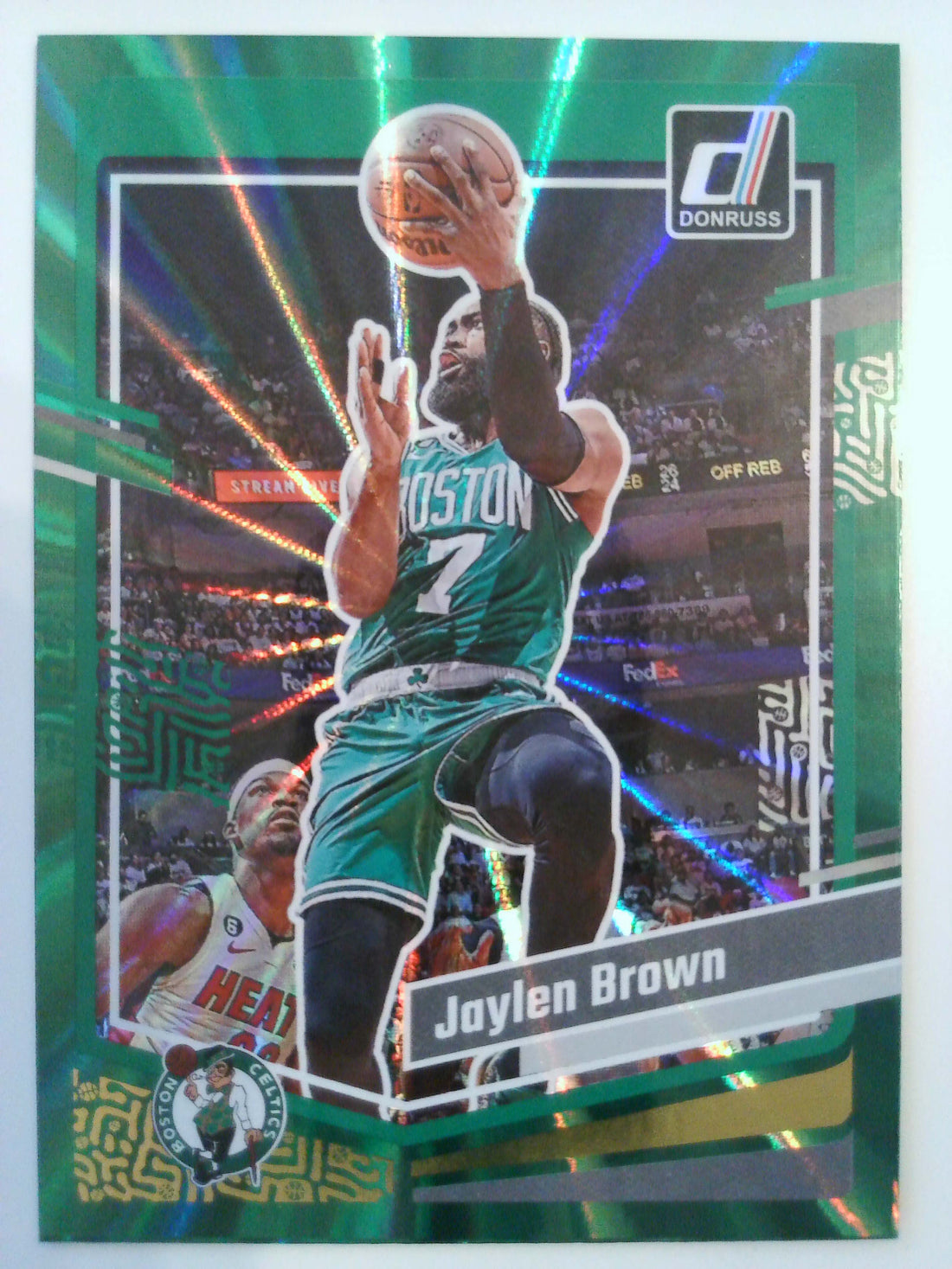 2023-24 Donruss Basketball Green Laser Holo Jaylen Brown #128