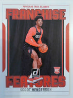 2023-24 Donruss Basketball Franchise Features Scoot Henderson #19