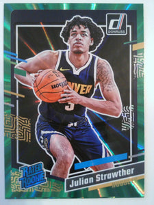2023-24 Donruss Basketball Green Laser Holo Julian Strawther #242 Rookie