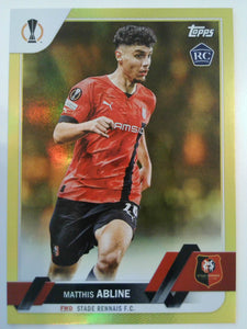 2022-23 Topps UEFA Club Competitions Yellow Foil 031/299 Matthis Abline #167 RC