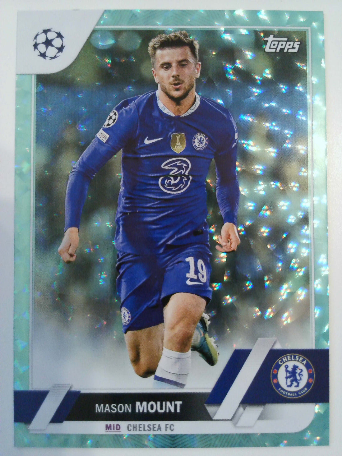 2022-23 Topps UEFA Club Competitions Icy Aqua Foil 259/399 Mason Mount #19
