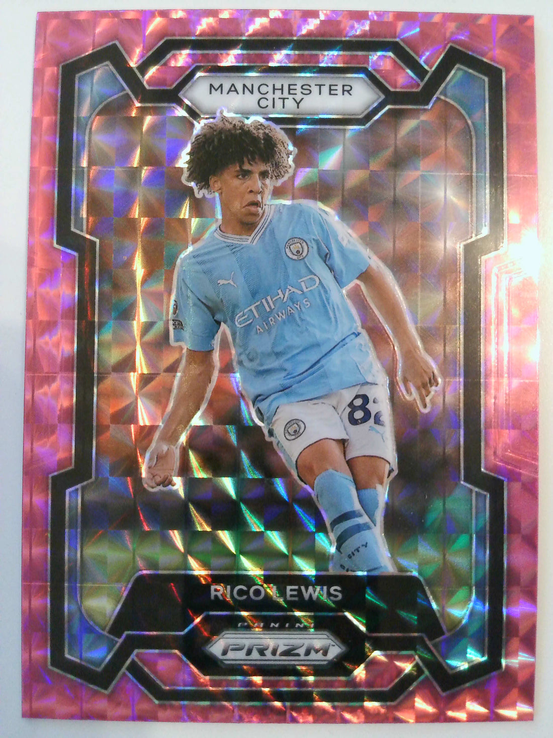 2023-24 Panini Prizm Premier League Soccer Pink Mosaic Rico Lewis #9