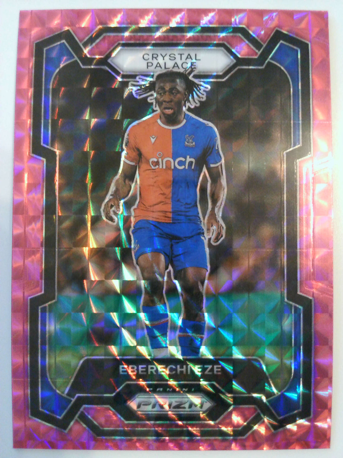 2023-24 Panini Prizm Premier League Soccer Pink Mosaic Eberechi Eze #168