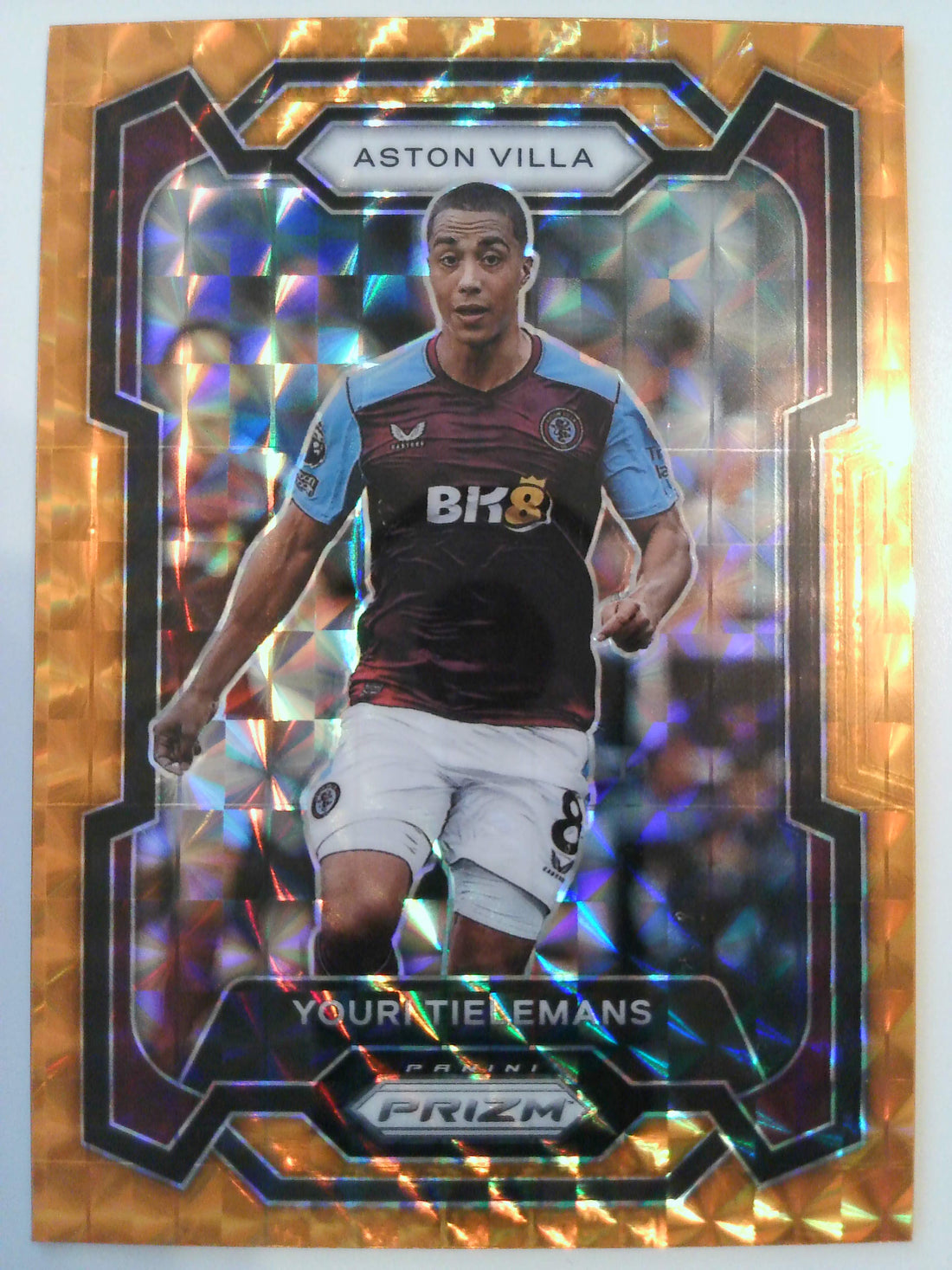 2023-24 Panini Prizm Premier League Soccer Orange Mosaic Youri Tielemans #118