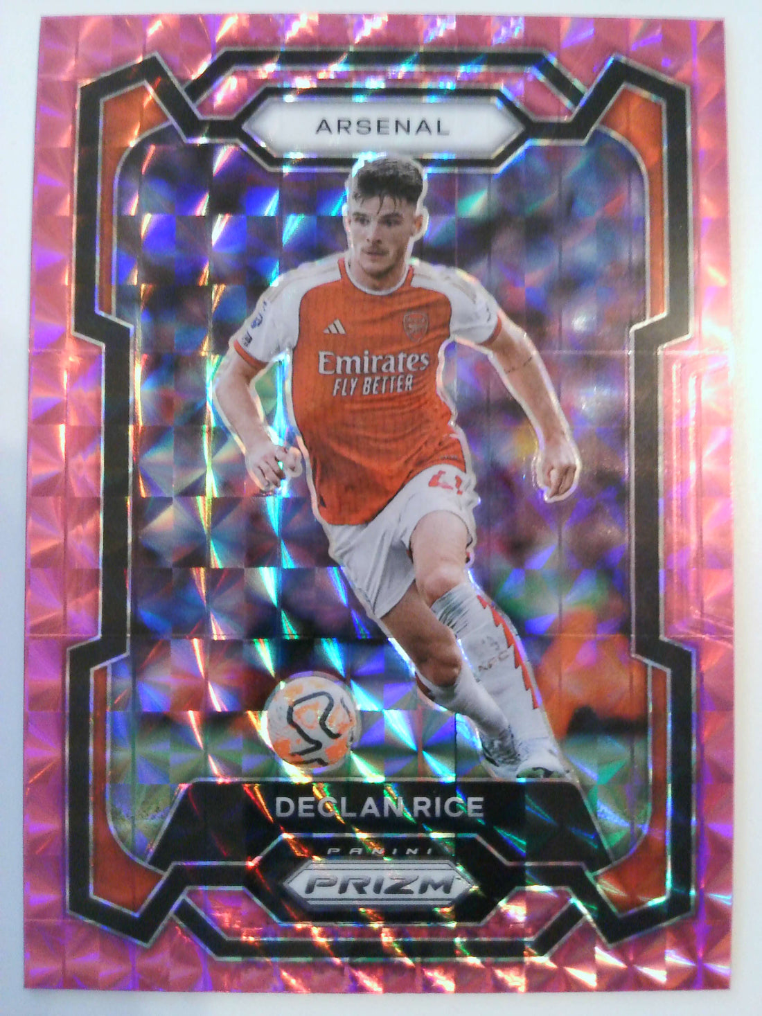 2022-23 Panini Prizm Premier League Soccer Prizms Pink Mosaic Declan Rice #46