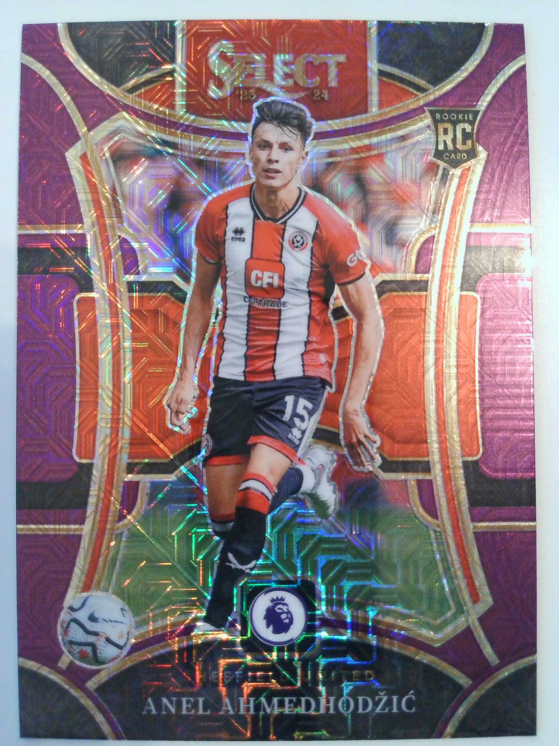 2023-24 Panini Select Premier League - Purple Mojo Soccer Anel Ahmedhodzic #181