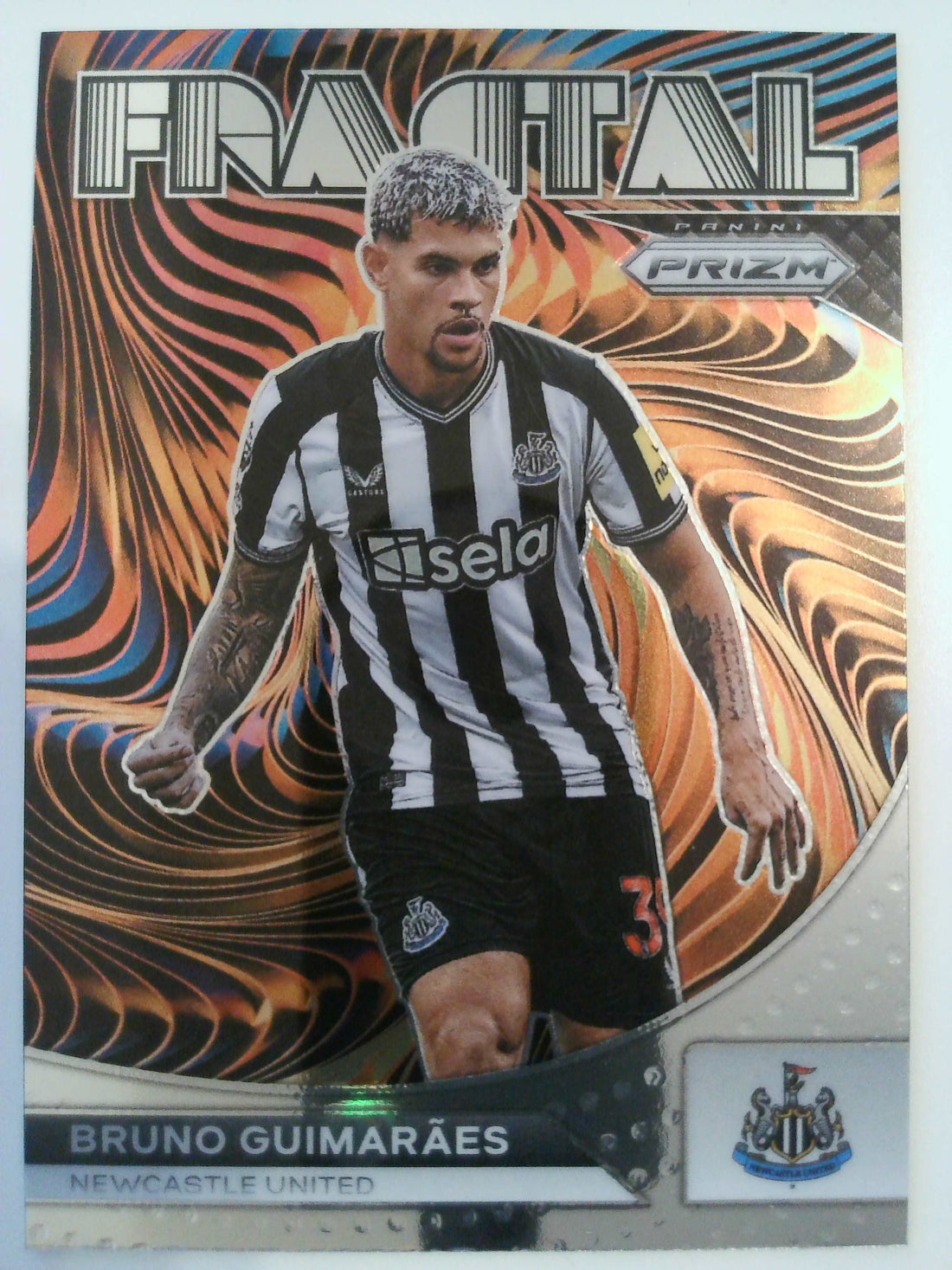 2023-24 Panini Prizm Premier League Soccer Fractal Bruno Guimaraes #4