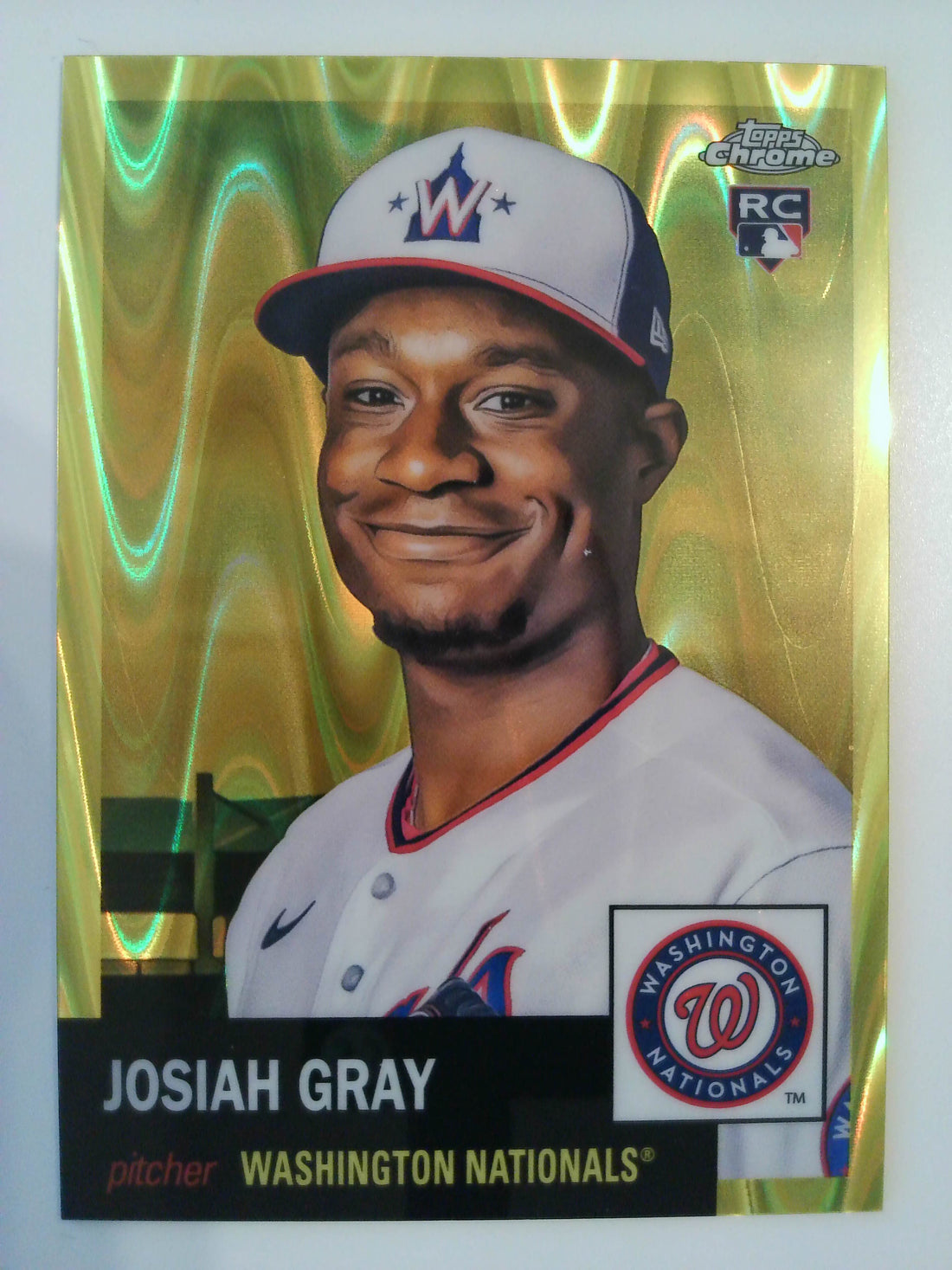 2022 Chrome Platinum Anniversary Yellow Refractor 078/250 Josiah Gray #15 RC
