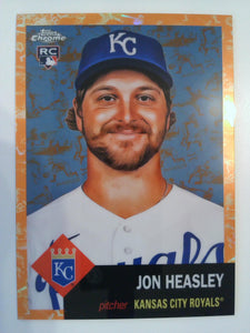 2022 Chrome Platinum Anniversary Orange Wave Refractor 08/25 Jon Heasley #266 RC