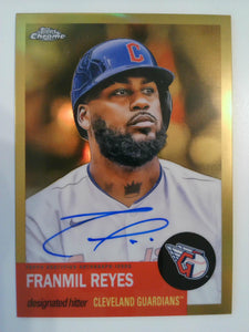2022 Chrome Platinum Autographs Gold Refractor 39/50 Franmil Reyes #CPA-FR