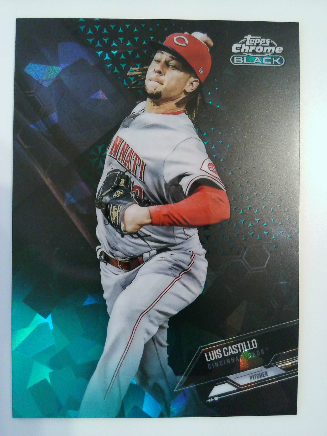 2021 Topps Chrome Black Baseball Green Atomic Refractor 30/99 Luis Castillo #20