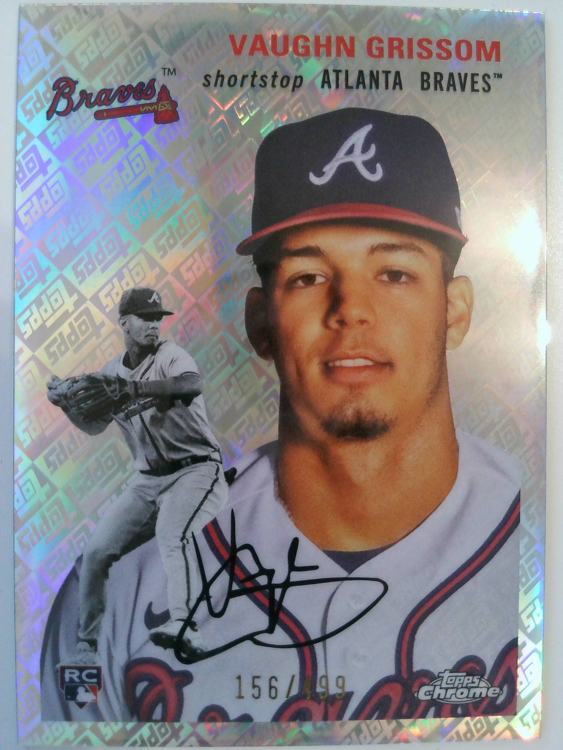 2023 Topps Chrome Platinum Anniversary Refractors 156/499 Vaughn Grissom #22 RC