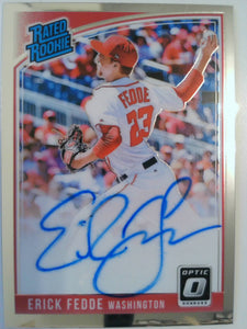2018 Donruss Optic Baseball Rated Rookies Signatures Erick Fedde #RRS-EF
