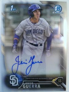2016 Bowman Chrome Baseball Prospects Autographs Javier Guerra #BCAP-JGU