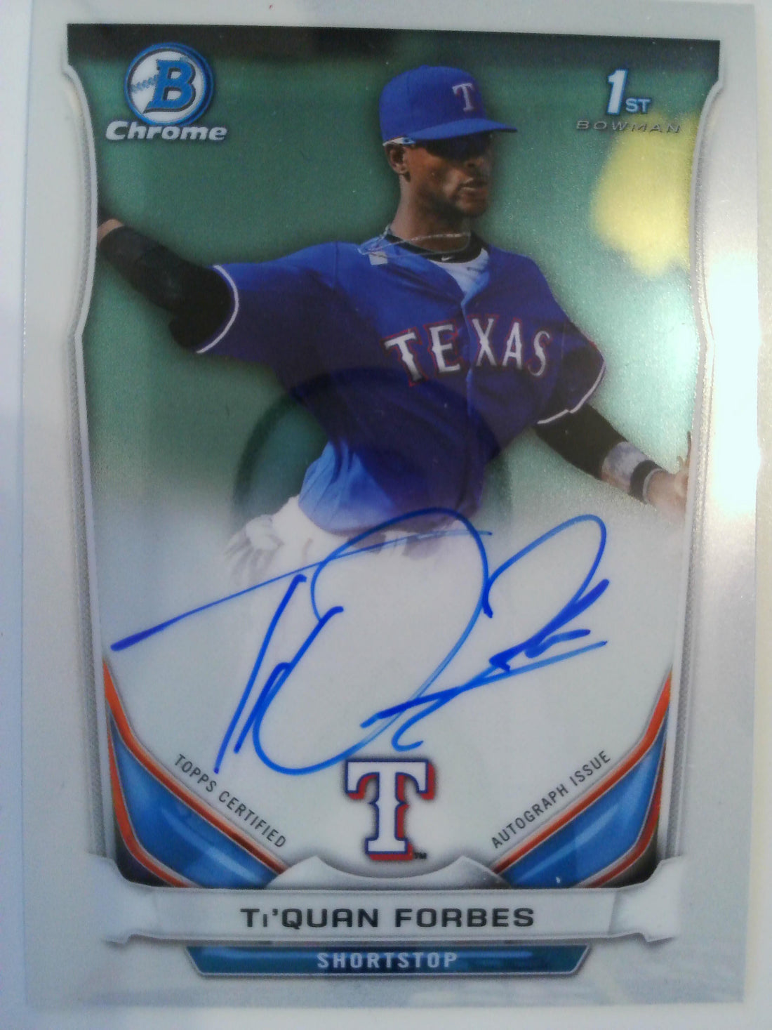 2014 Bowman Draft Baseball Chrome Draft Pick Autographs Ti'Quan Forbes #BCA-TF