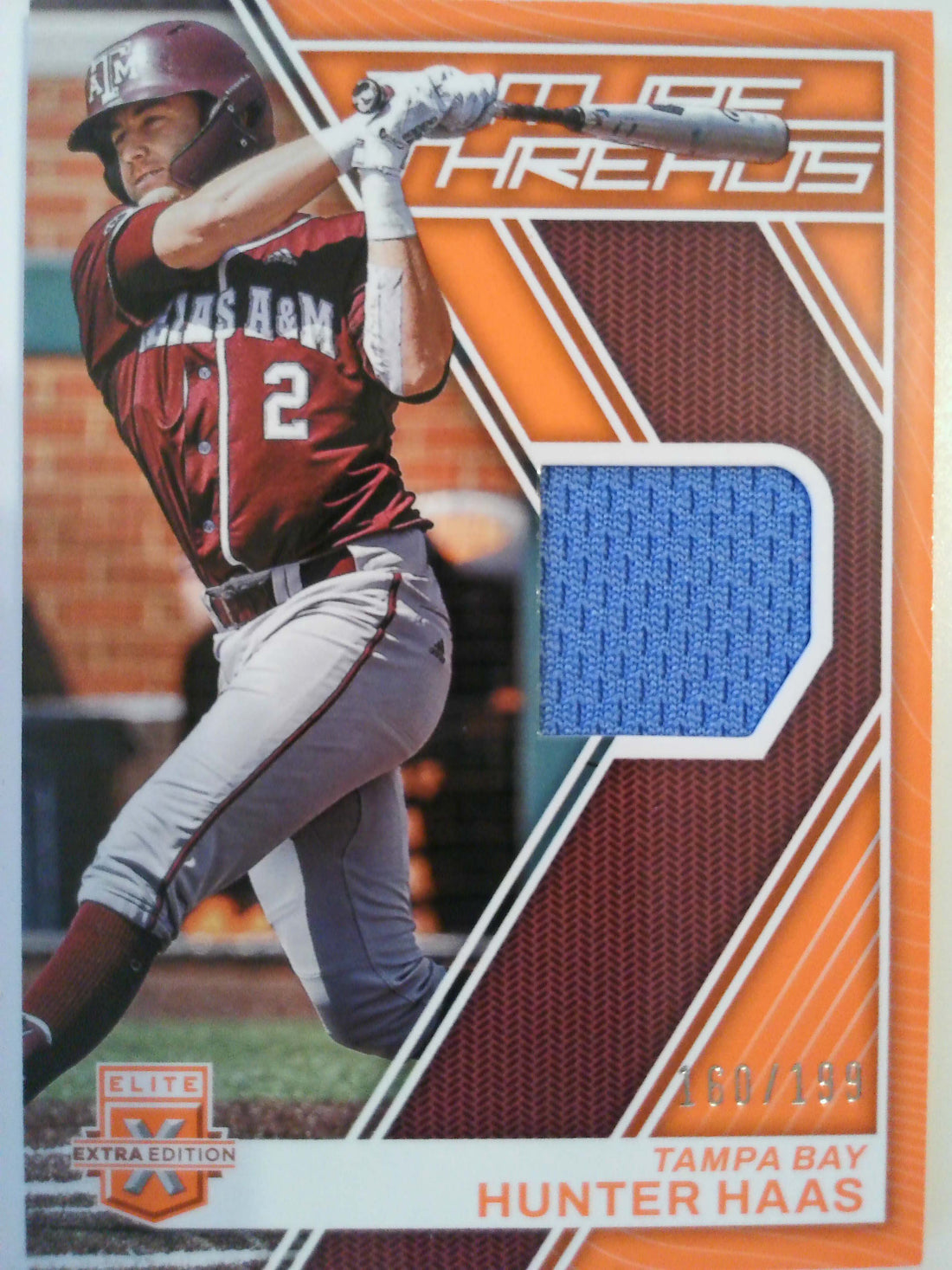 2023 Panini Elite Extra Edition Future Threads Orange 160/199 Hunter Haas #FT-HH