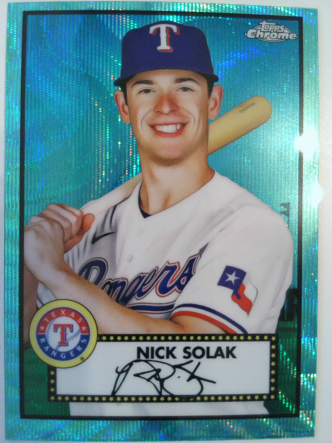 2021 Topps Chrome Platinum Anniversary Aqua Wave Refractor Nick Solak #295