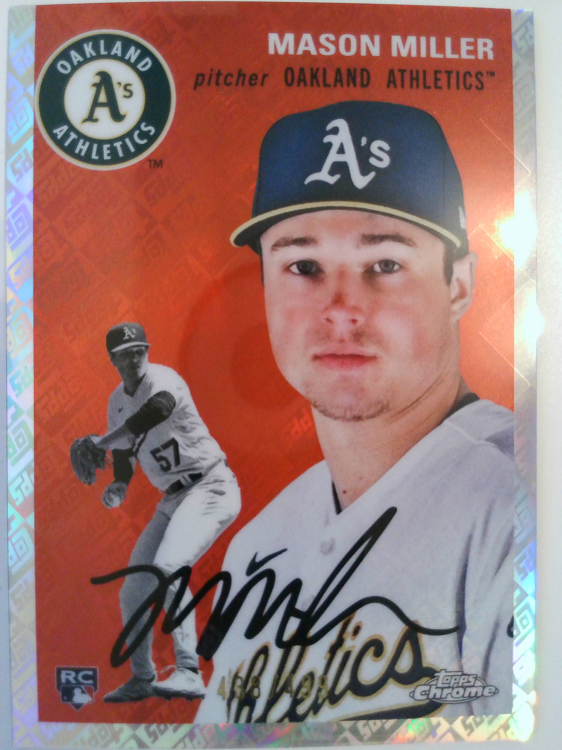 2023 Chrome Platinum Anniversary Topps Refractors 438/499 Mason Miller #109 RC