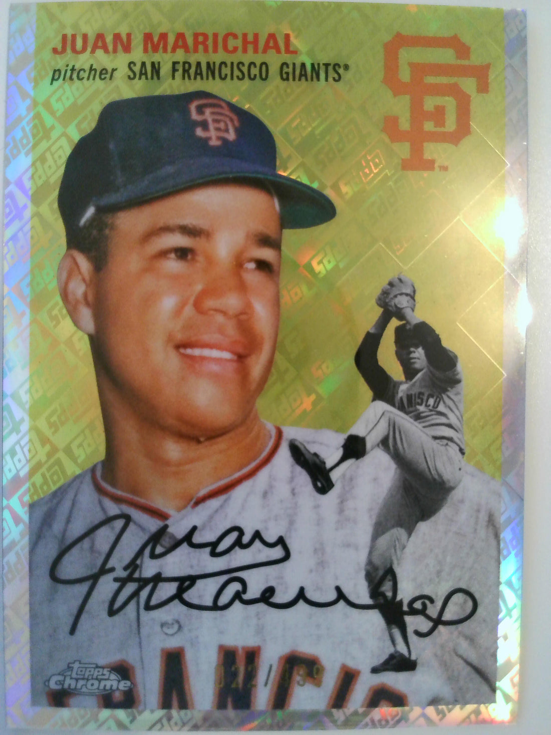 2023 Chrome Platinum Anniversary Topps Refractors 022/499 Juan Marichal #82