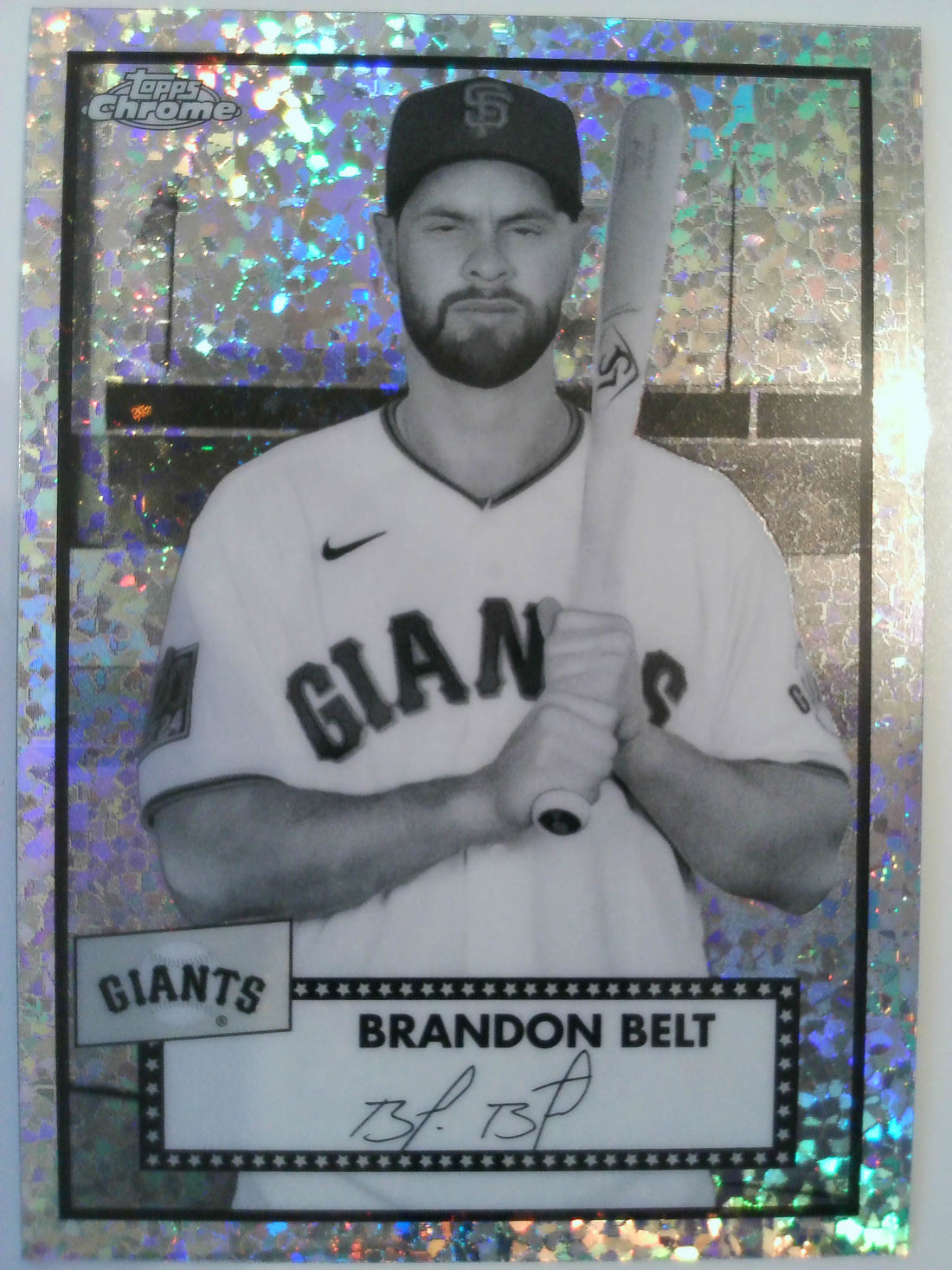 2021 Chrome Platinum Anniversary Black & White Diamonds Brandon Belt #417