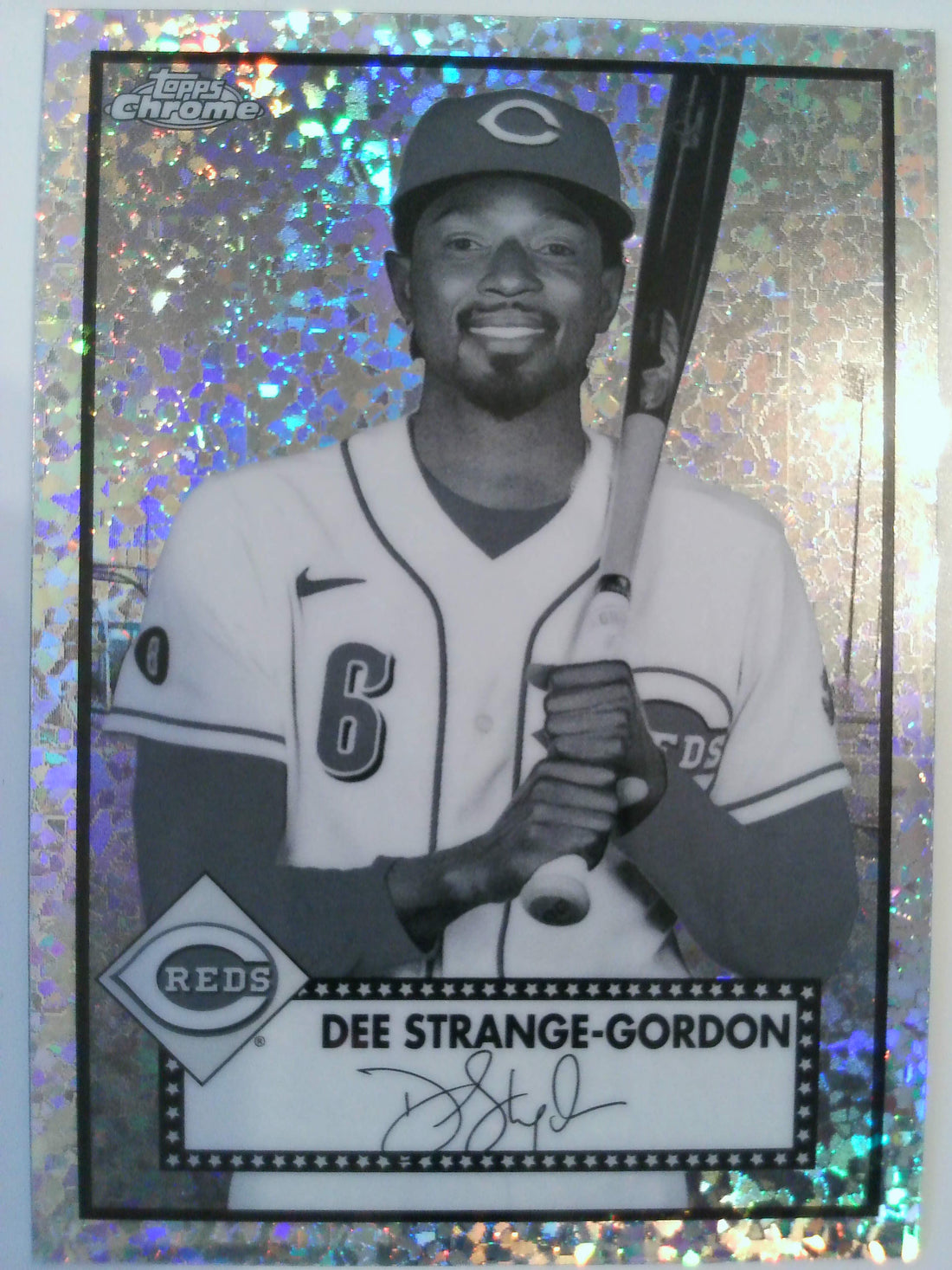 2021 Chrome Platinum Anniversary Black & White Diamonds Dee Strange-Gordon #401