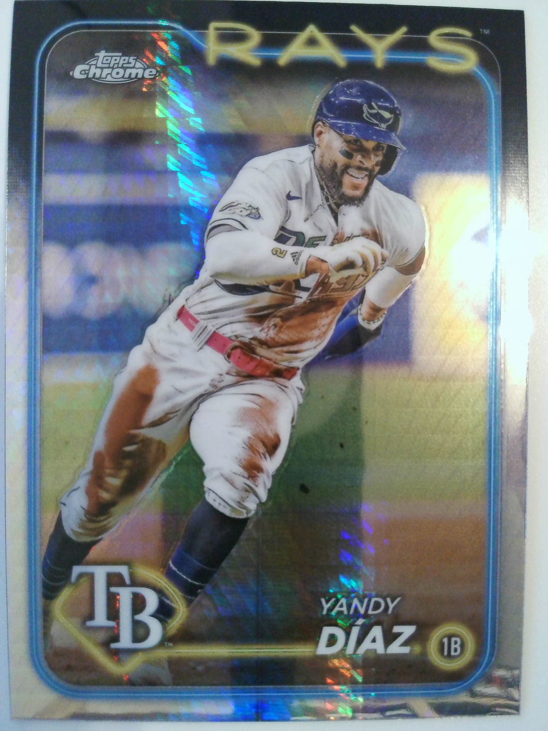 2024 Topps Chrome Baseball Prism Refractors Yandy Díaz #107