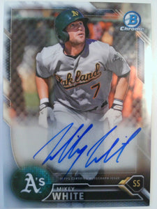 2016 Bowman Chrome Baseball Prospects Autographs Mikey White #CPA-MW