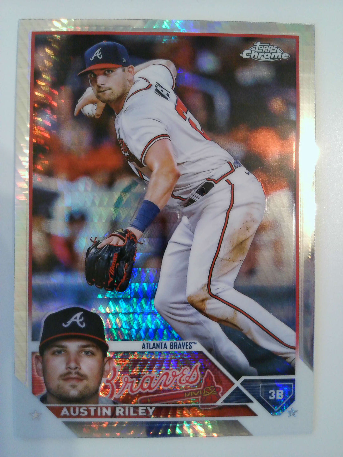 2023 Topps Chrome Baseball Prism Refractors Austin Riley #66