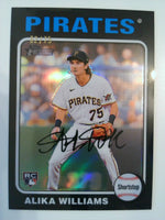 2024 Topps Heritage Baseball Chrome Black Refractor 02/75 Alika Williams #128 RC