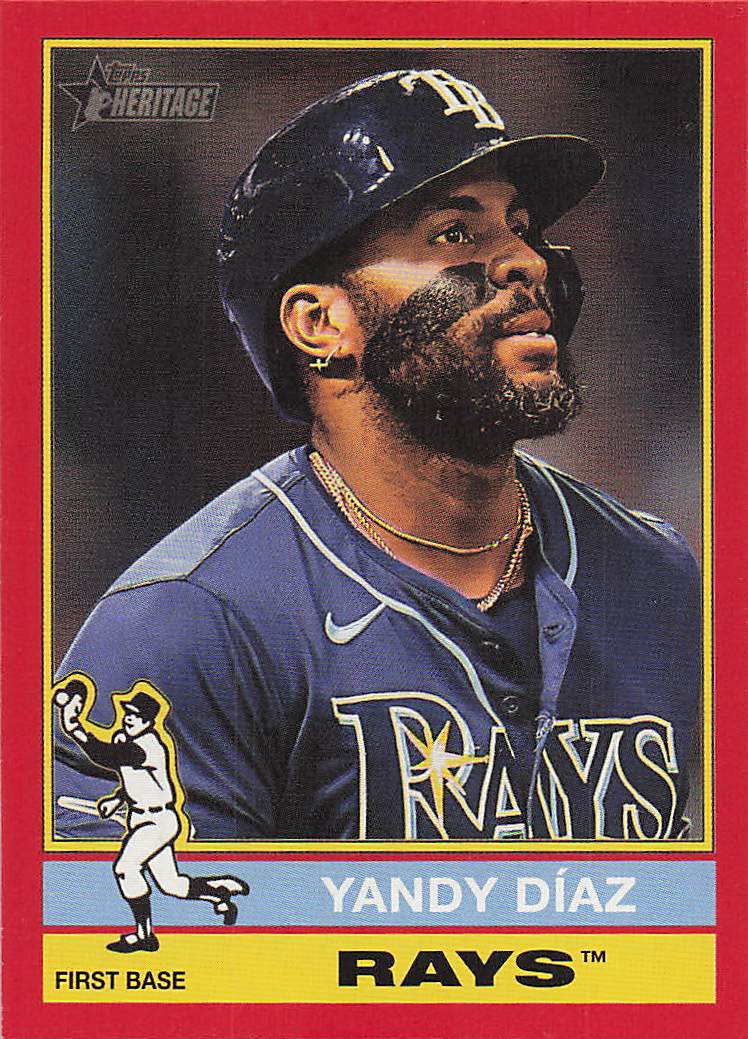 2025 Topps Heritage Baseball Red Border Yandy Díaz #215
