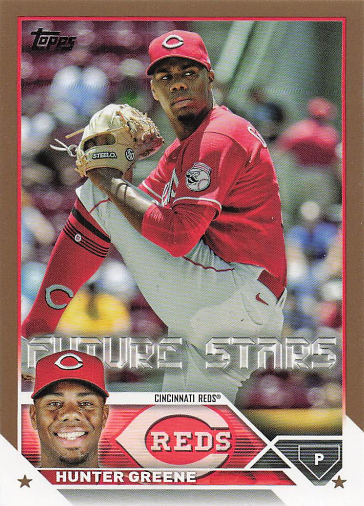 2023 Topps Baseball Gold 1200/2023 Hunter Greene #155