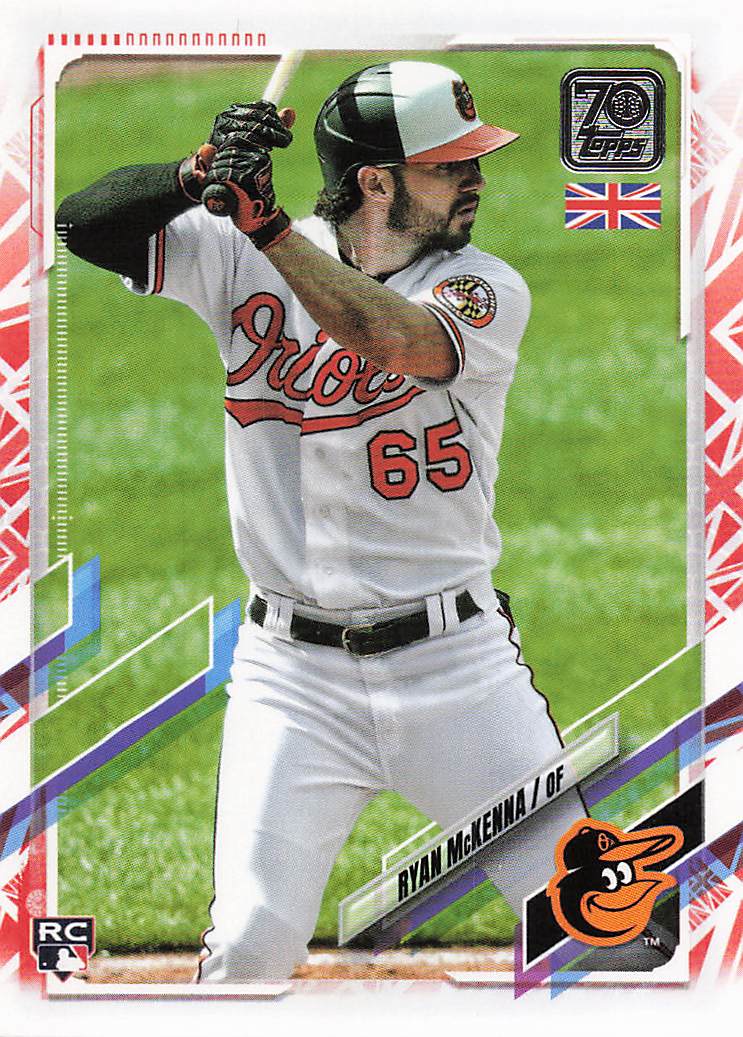 2021 Topps UK Edition Baseball Union Jack 53/99 Ryan McKenna #63 Rookie