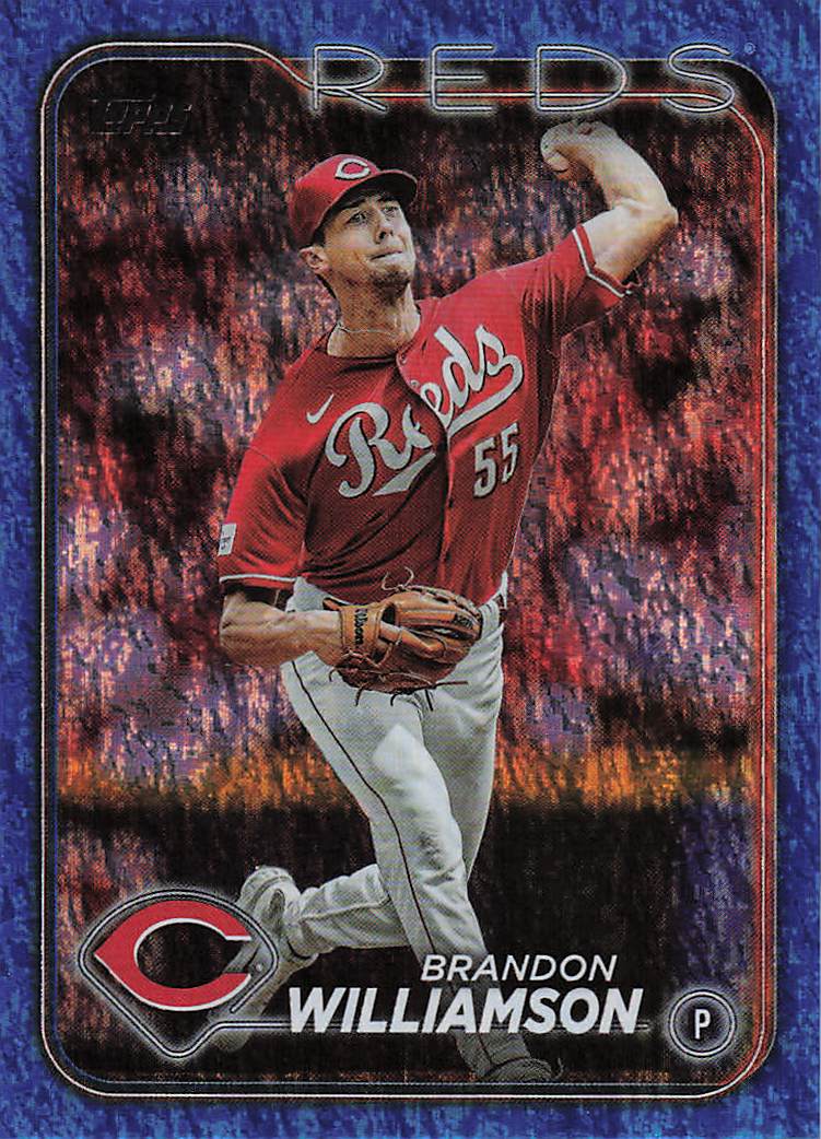 2024 Topps Baseball Blue Holofoil 652/999 Brandon Williamson #522