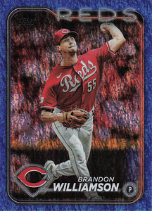 2024 Topps Baseball Blue Holofoil 652/999 Brandon Williamson #522