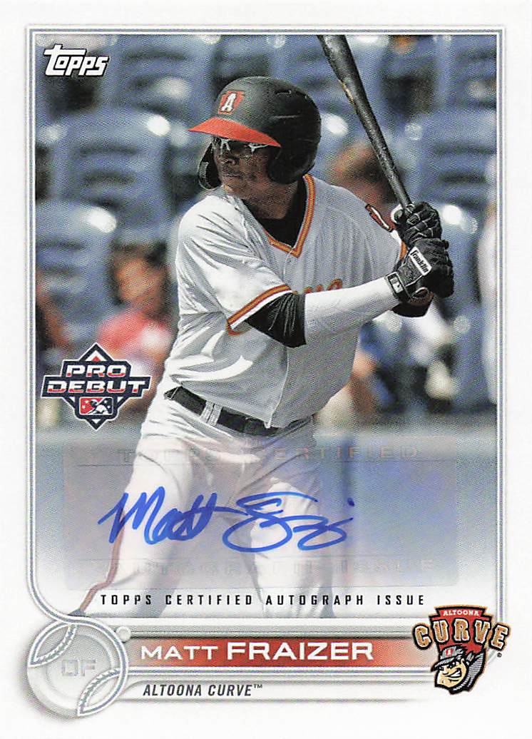 2022 Topps Pro Debut Baseball Autographs Matt Fraizer #PD-184