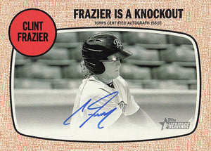 2017 Heritage Fantastic Feats Autographs Gray Border 10/25 Clint Frazier #FFA-CF