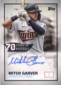2021 Topps Baseball 70 Years of Baseball Autographs Mitch Garver #70YA-MG