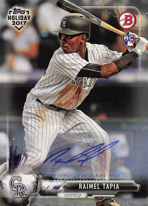 2017 Topps Holiday Bowman Baseball autograph 57/65 Raimel Tapia #TH-RT