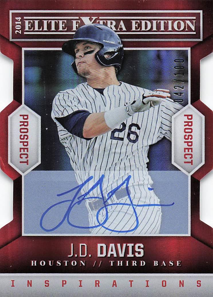 2014 Elite Edition Prospects Signatures Inspirations 042/100 J.D. Davis #16