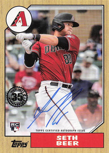 2022 Topps Baseball 1987 Topps 35th Anniversary Autographs Seth Beer #87BA-SBE