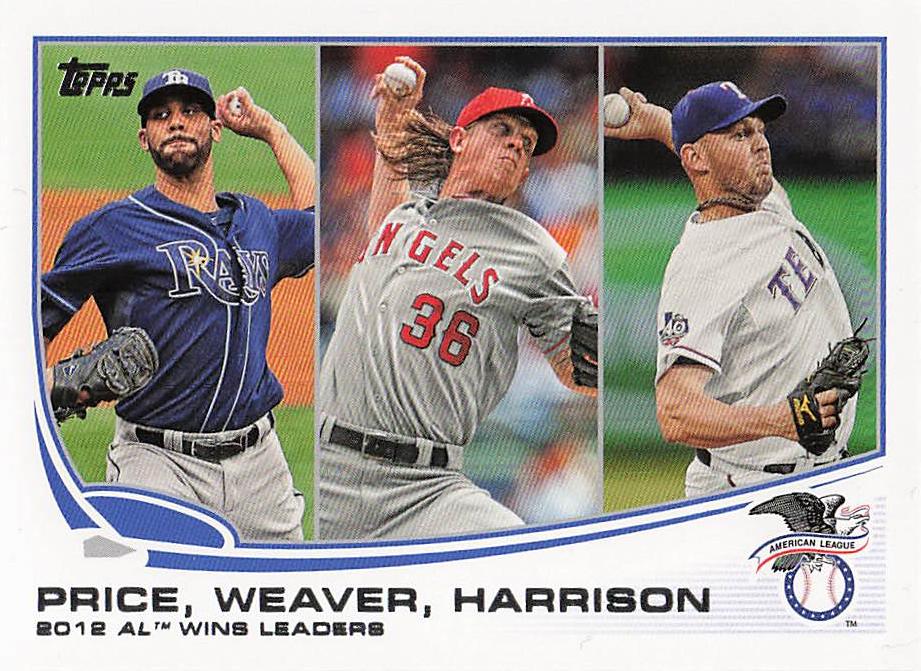 2013 Topps Mini David Price / Jered Weaver / Matt Harrison #95