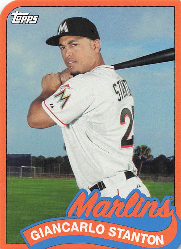 2014 Topps Update Baseball 1989 Die Cut Minis Giancarlo Stanton #TM-GST