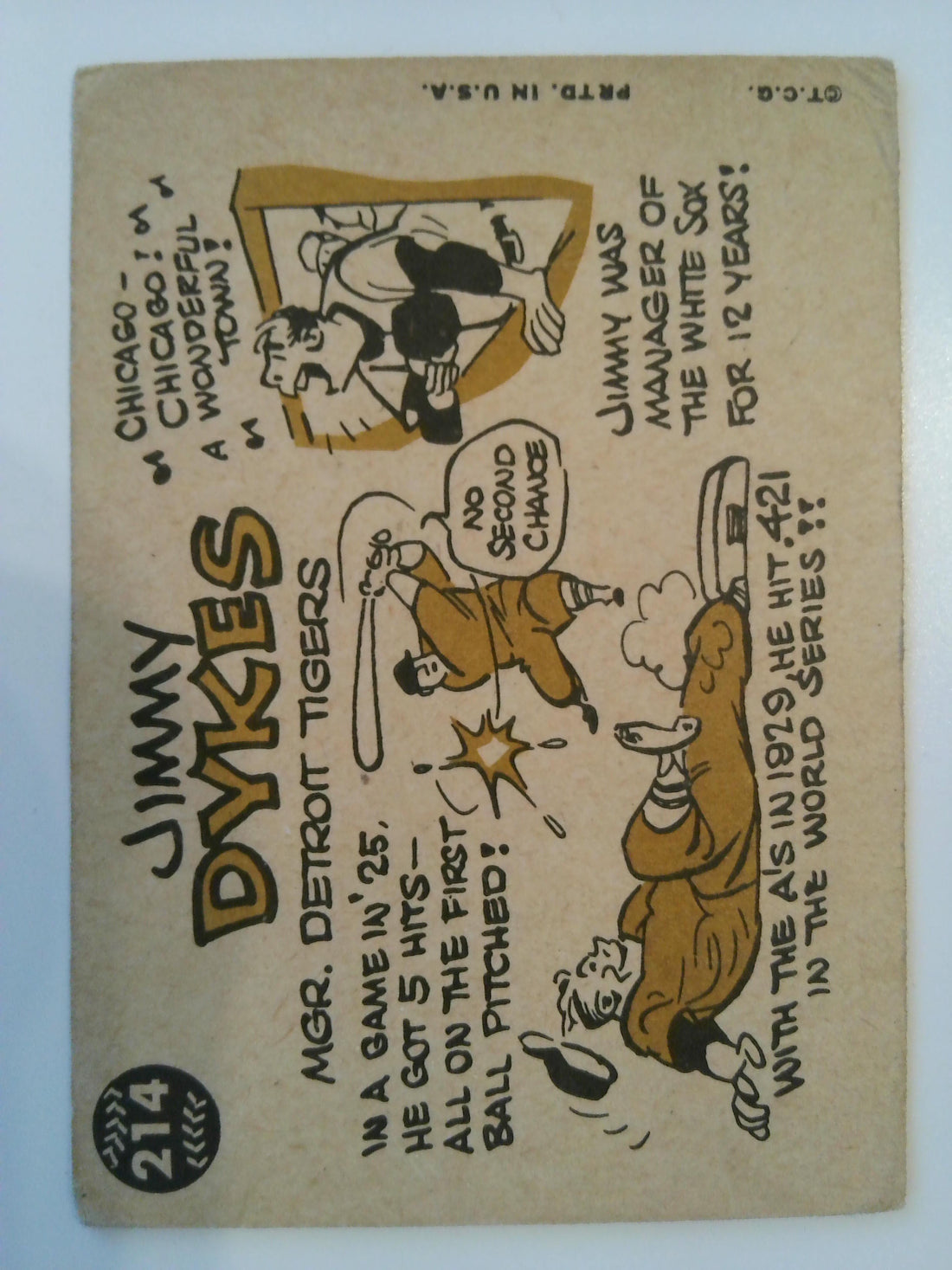 1960 Topps Baseball Jimmie Dykes #214