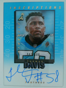 2021 Score Football 2020 Pinnacle Inscriptions 047/100 Thomas Davis #PI-TD