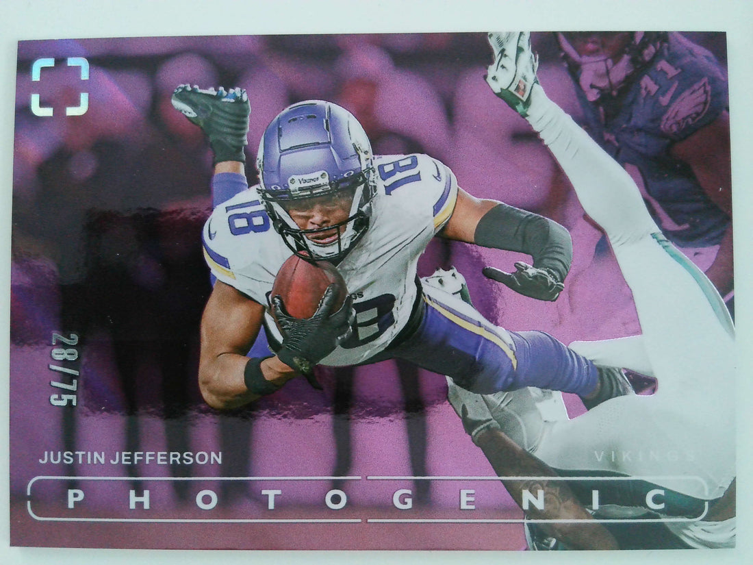 2024 Panini Photogenic Football Purple 28/75 Justin Jefferson #24
